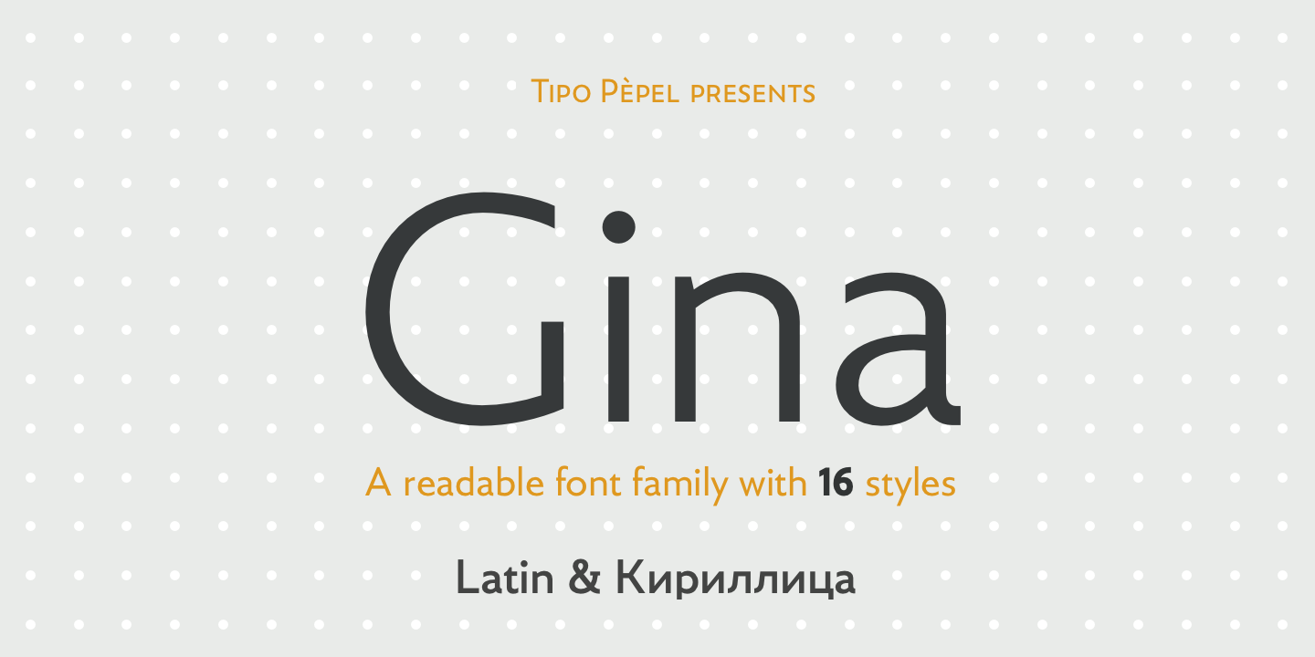 Gina Regular Font preview